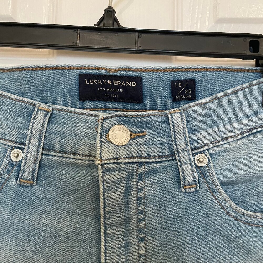 EUC Lucky Brand Ava Super Skinny Jeans Light Vintage Wash Mid Rise Raw Hem - Picture 6 of 8